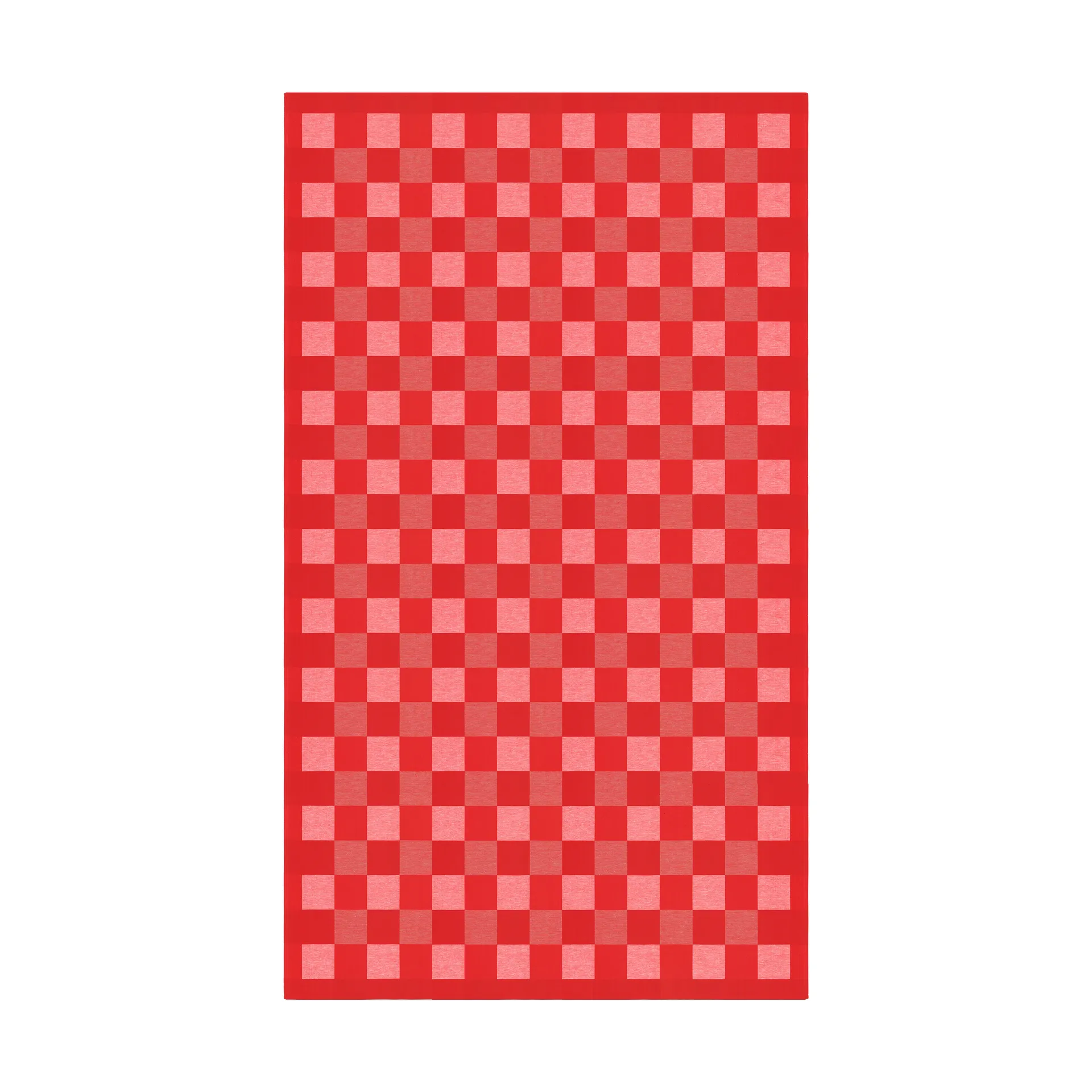 Schack duk rød, 150 x 300 cm Ekelund Linneväveri