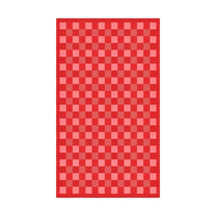 Schack duk rød - 150 x 300 cm - Ekelund Linneväveri