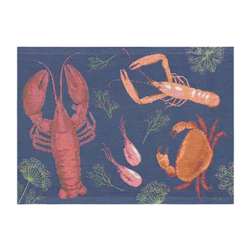 Skaldjursfest spisebrikke - 35 x 48 cm - Ekelund Linneväveri