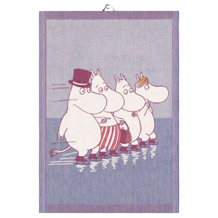 Skating kjøkkenhåndkle 35x50 cm, Blå Ekelund Linneväveri