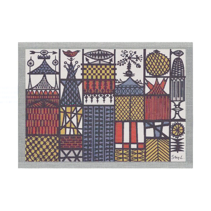 Stadsdel bordbrikke 35x48 cm - Multi - Ekelund Linneväveri