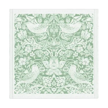 Strawberry Thief tøyserviett 35x35 cm - Grønn - Ekelund Linneväveri