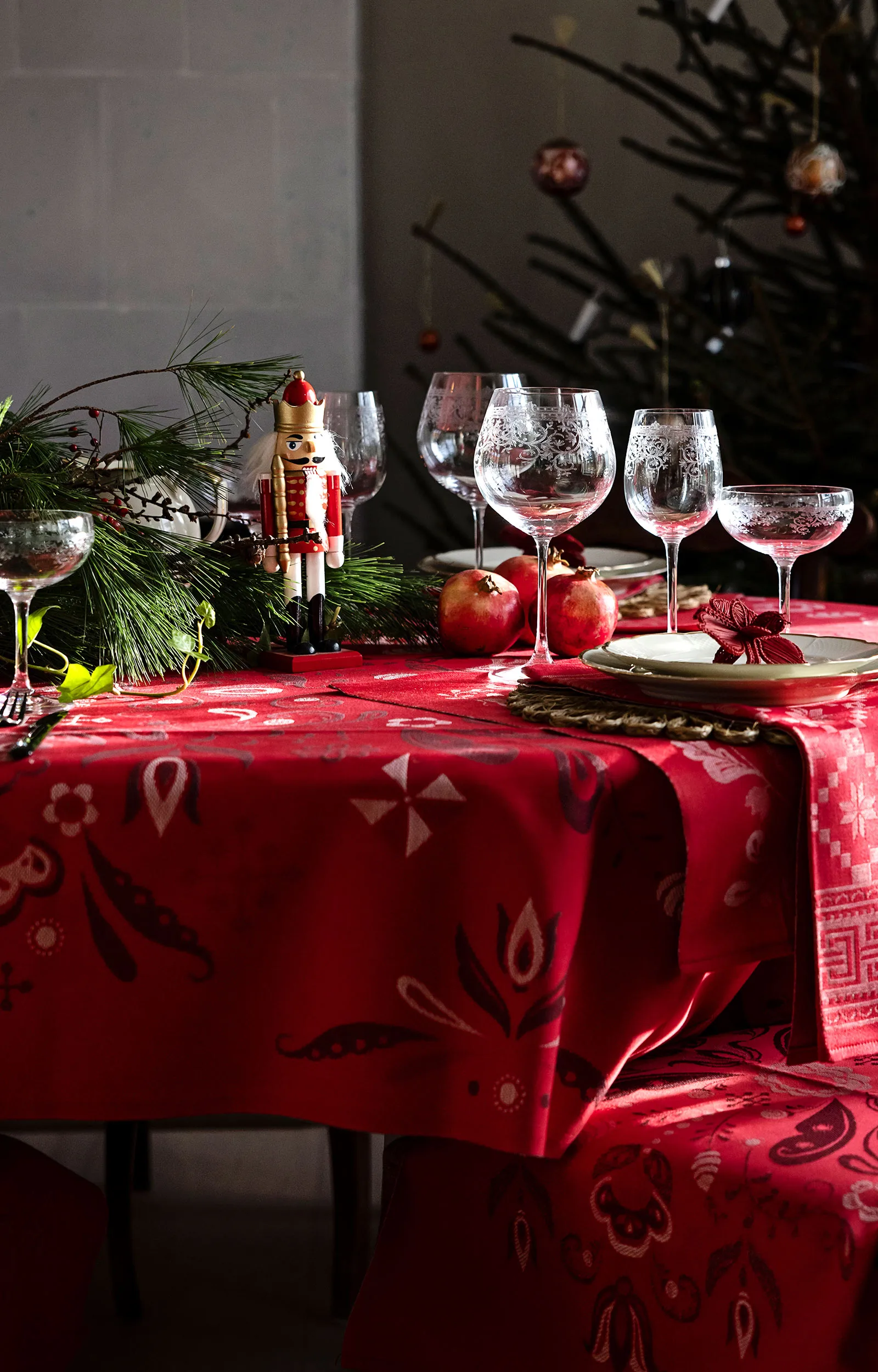 Torplyckan kjøkkenhåndkle 48x70 cm, Rød Ekelund Linneväveri