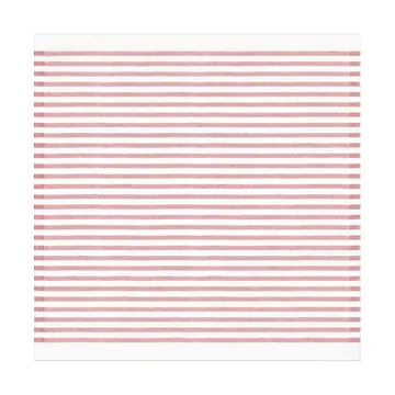 Tvärs tøyserviett 50x50 cm - Rød - Ekelund Linneväveri