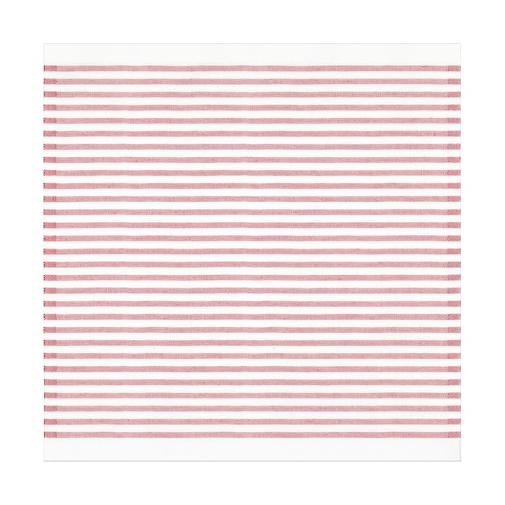 Tvärs tøyserviett 50x50 cm - Rød - Ekelund Linneväveri