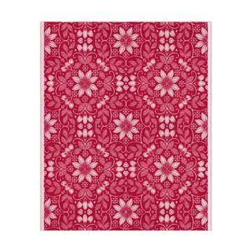 Varme bomullspledd 140x170 cm - Rød - Ekelund Linneväveri