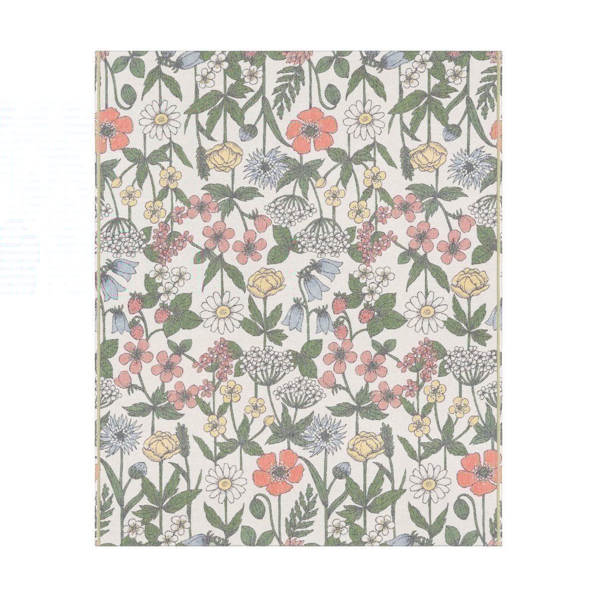 Bilde av Ekelund Linneväveri Villblomst bomullspledd 140x170 cm Multi