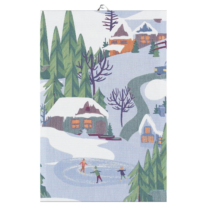 Vinterliv kjøkkenhåndkle 40x60 cm, Multi Ekelund Linneväveri