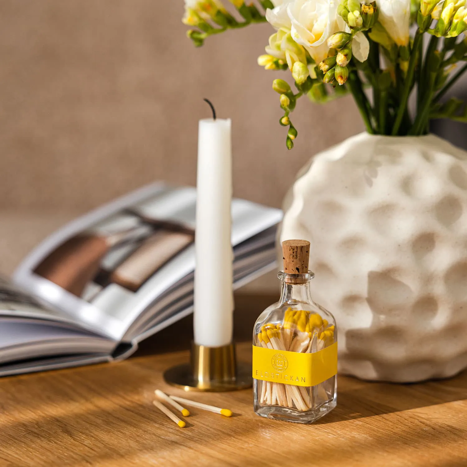 Lilla Eldstickan fyrstikkeske, 60 fyrstikker, Liten sol Eldstickan