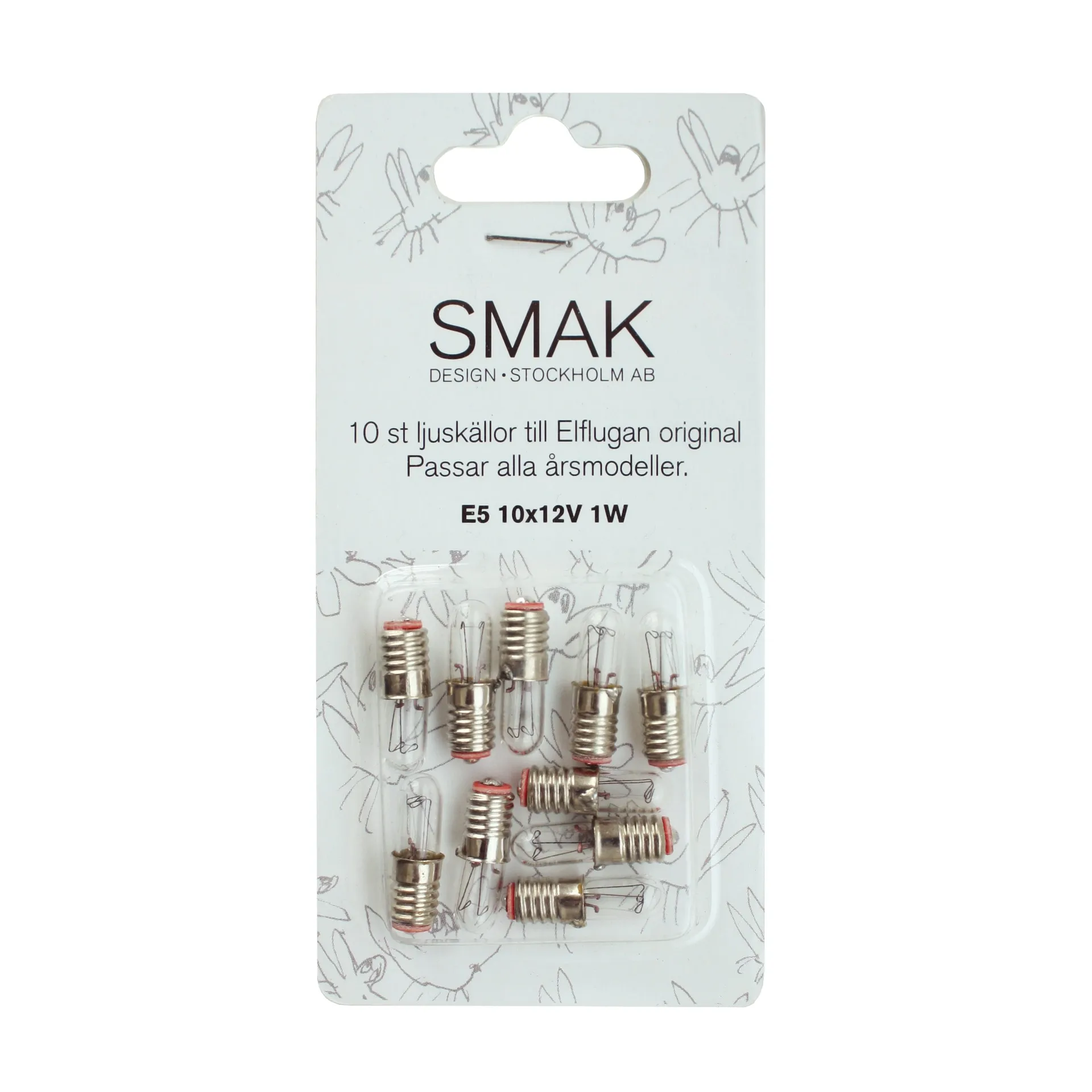 Elflugan ekstralamper, 10-pakk Elflugan