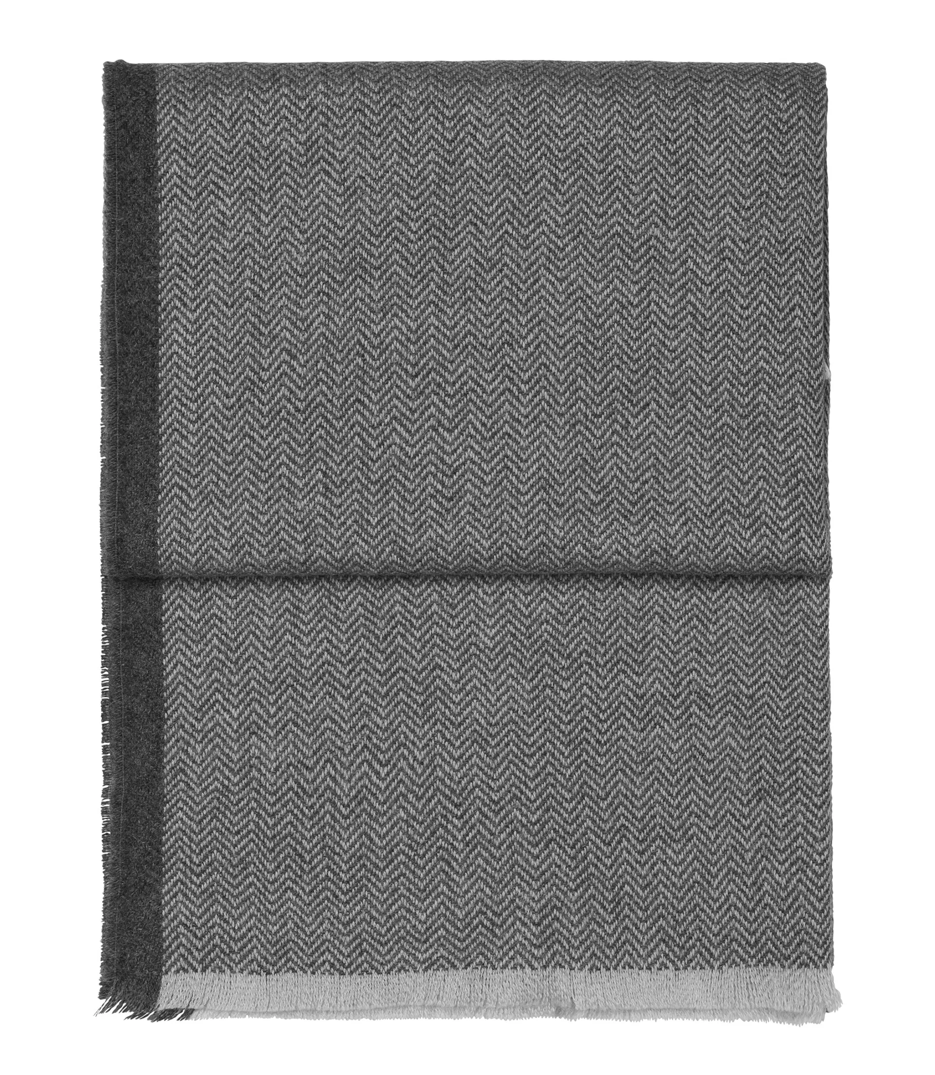 Herringbone pledd 130x190 cm, Light grey-grey Elvang Denmark