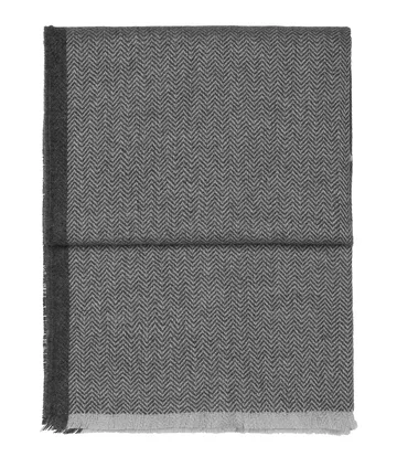 Herringbone pledd 130x190 cm - Light grey-grey - Elvang Denmark