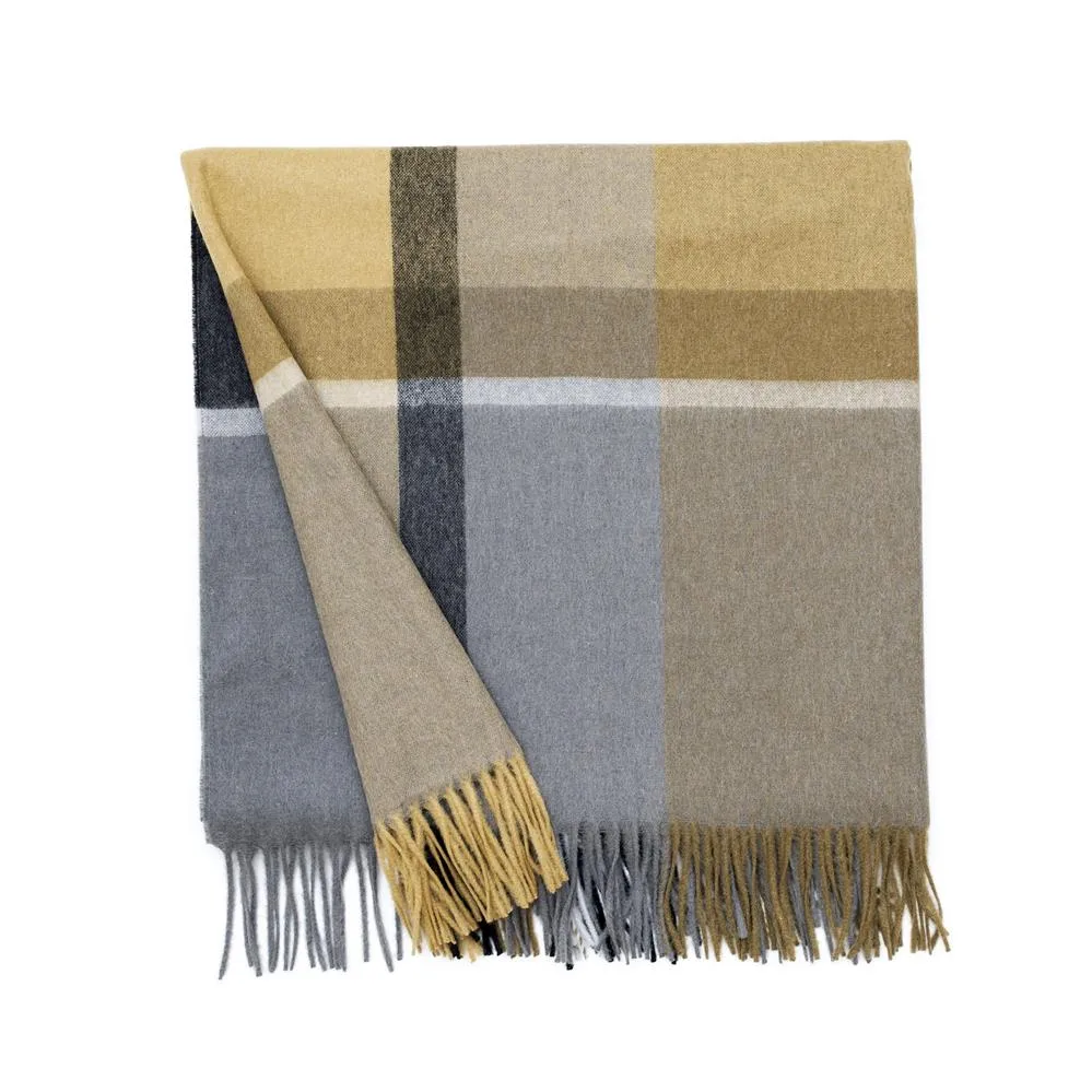 Manhattan pledd, okergul-smoked glass Elvang Denmark