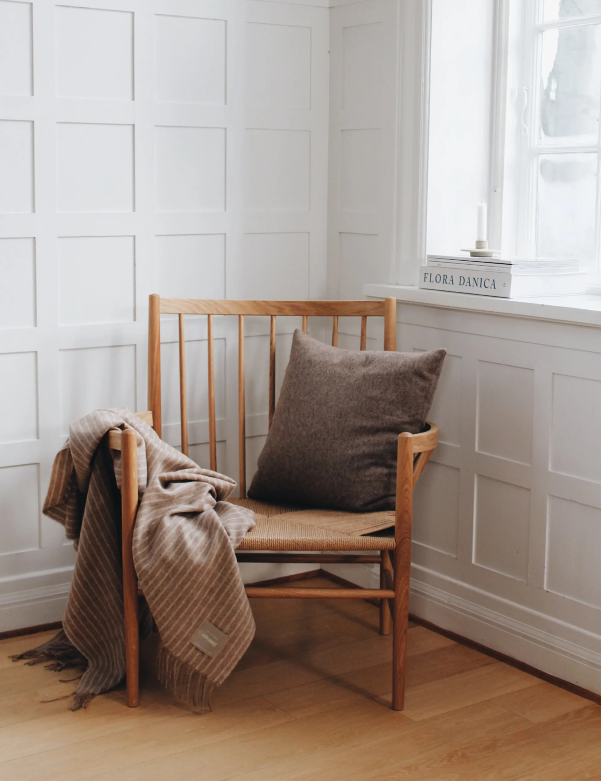 Stripes pledd 130 x 200 cm, Camel Elvang Denmark