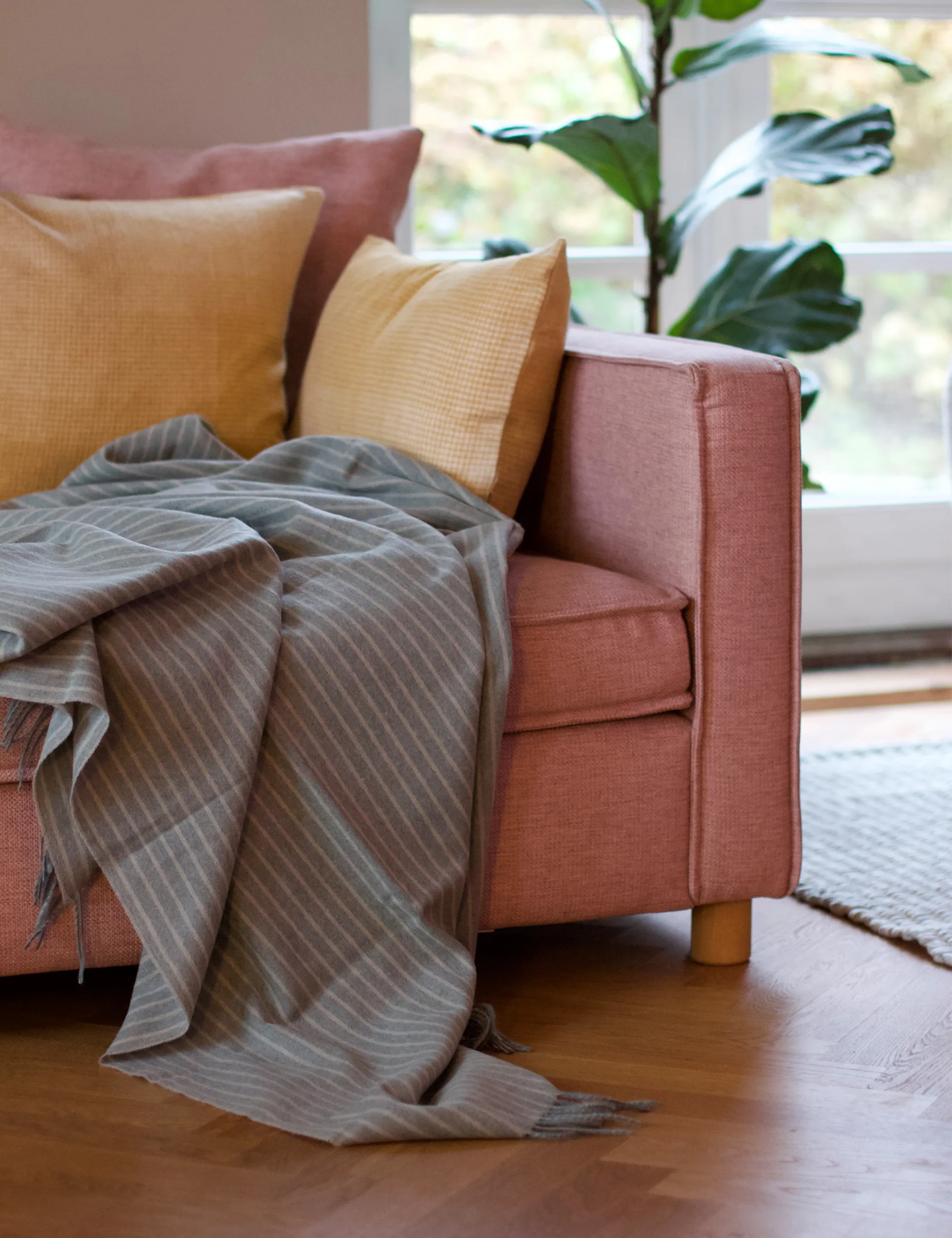 Stripes pledd 130 x 200 cm, Green Elvang Denmark