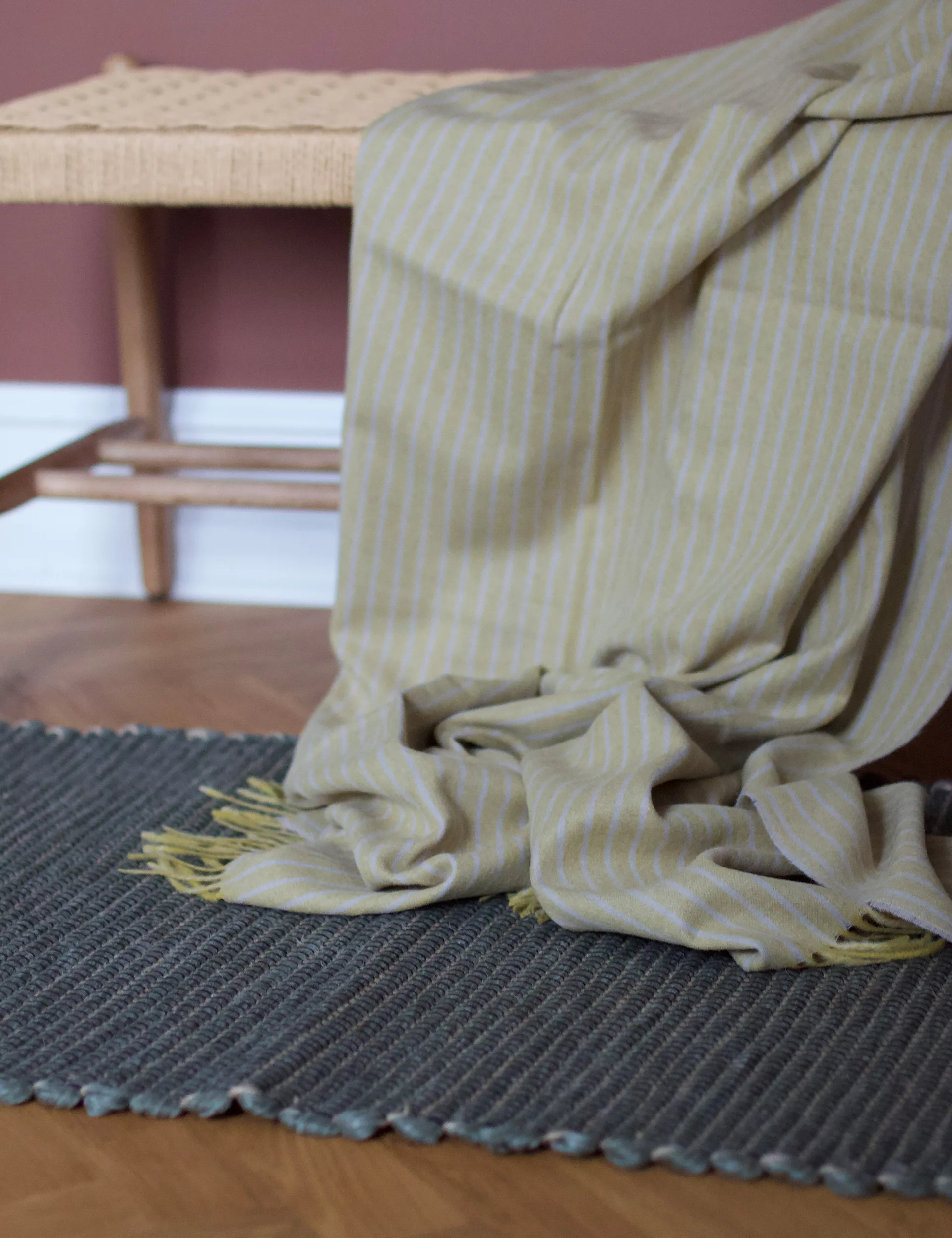 Stripes pledd 130 x 200 cm, Light yellow Elvang Denmark