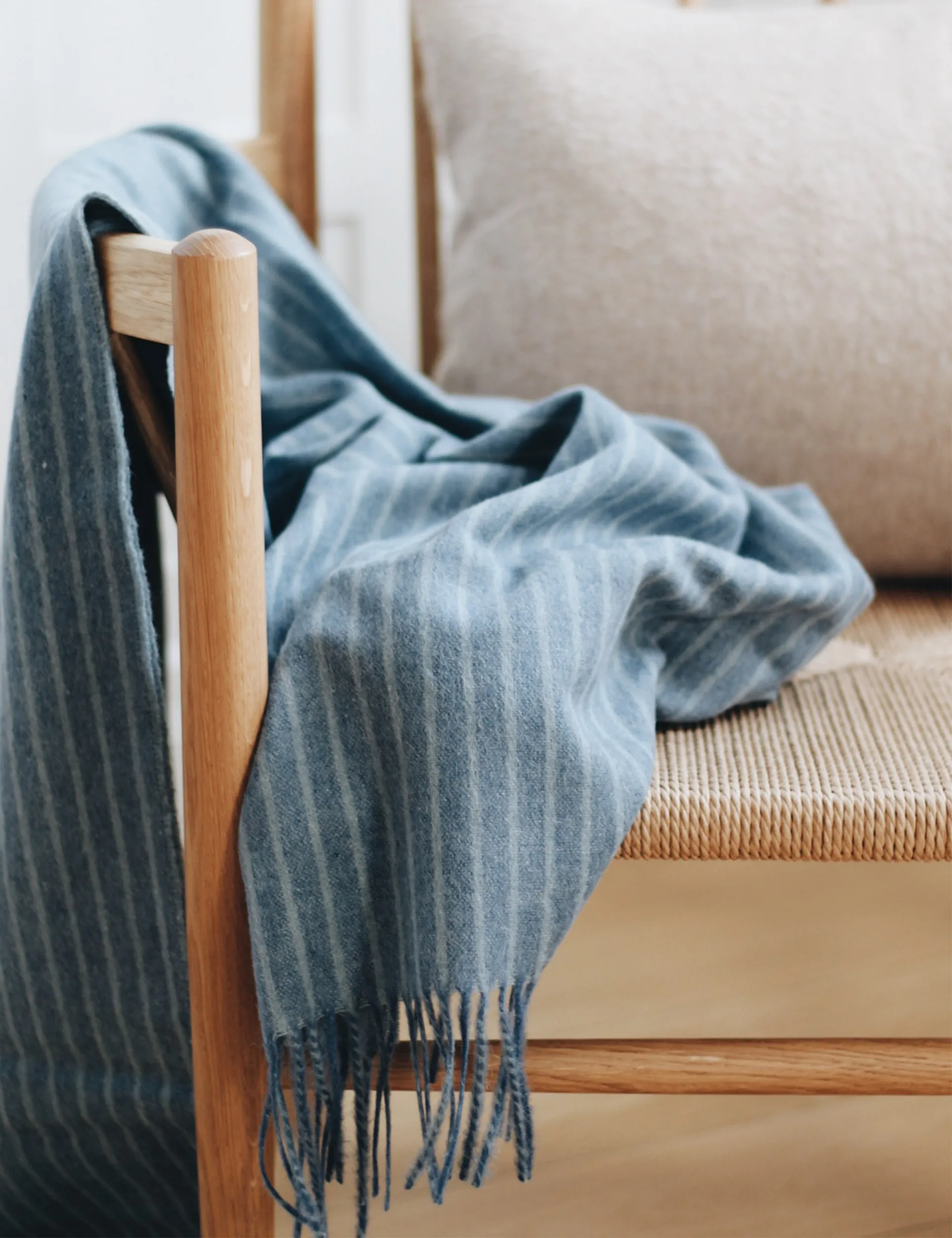 Stripes pledd 130 x 200 cm, Mirage blue Elvang Denmark