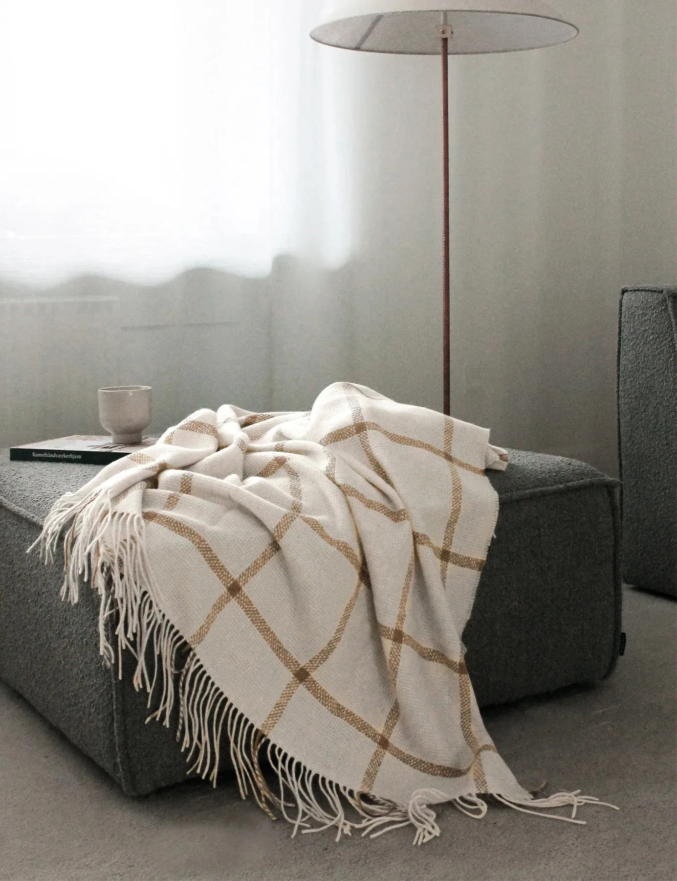 Tartan pledd 130 x 190 cm, Ivory Elvang Denmark