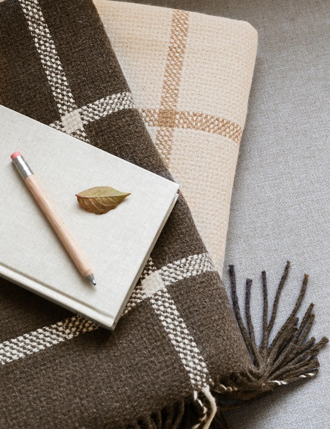 Tartan pledd 130 x 190 cm, Ivory Elvang Denmark