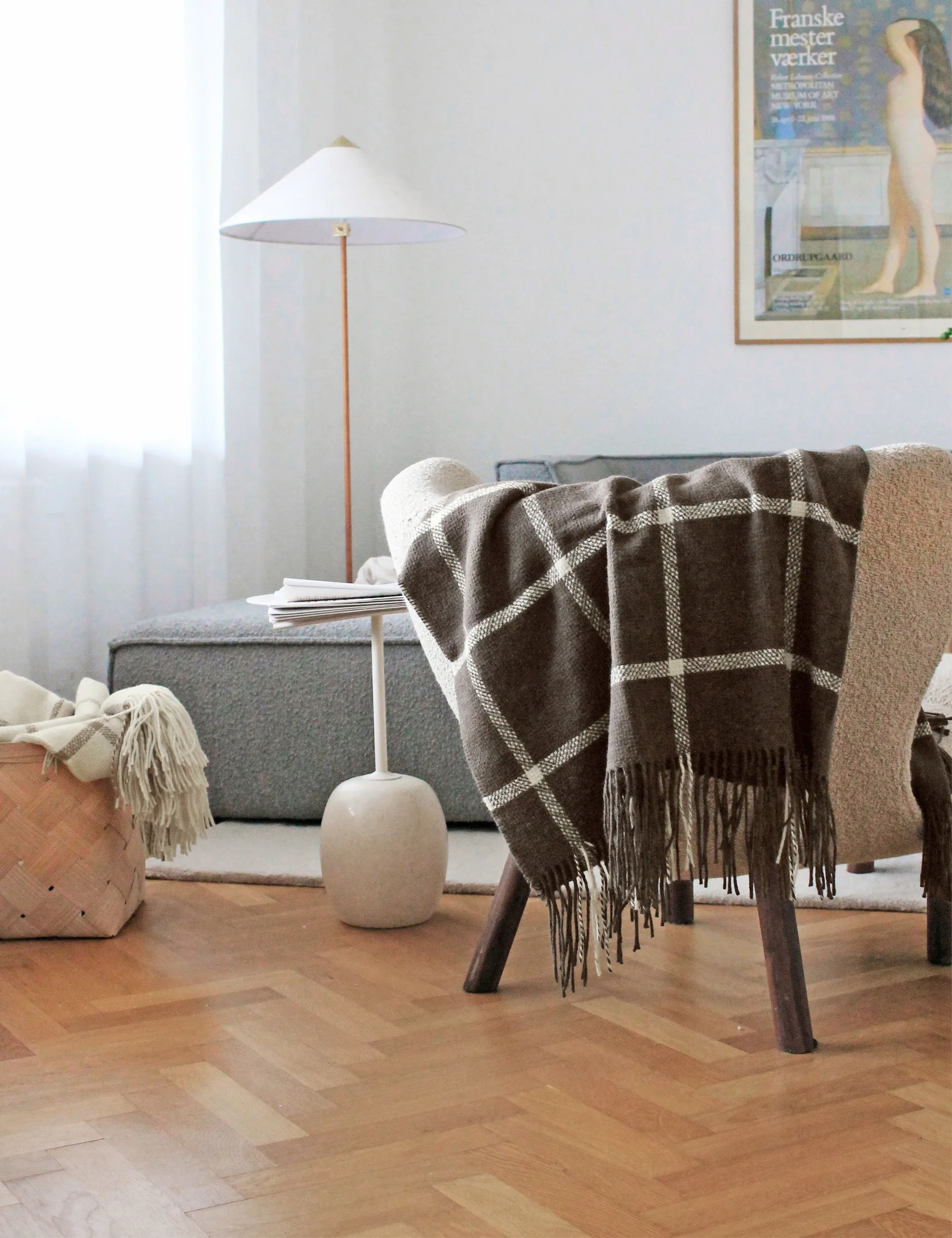 Tartan pledd 130 x 190 cm, Mocca Elvang Denmark