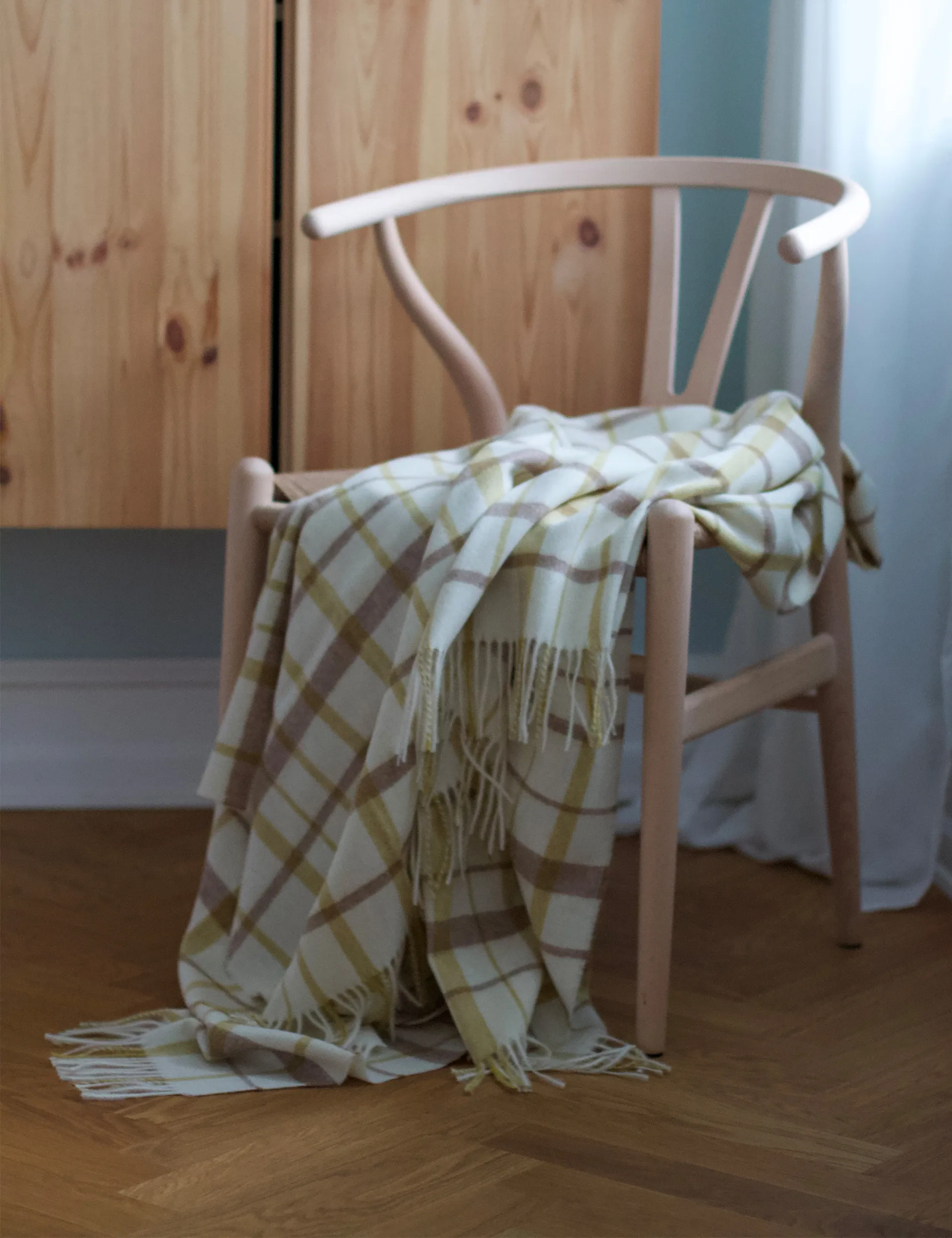 Tweed pledd 130 x 200 cm, Light yellow Elvang Denmark