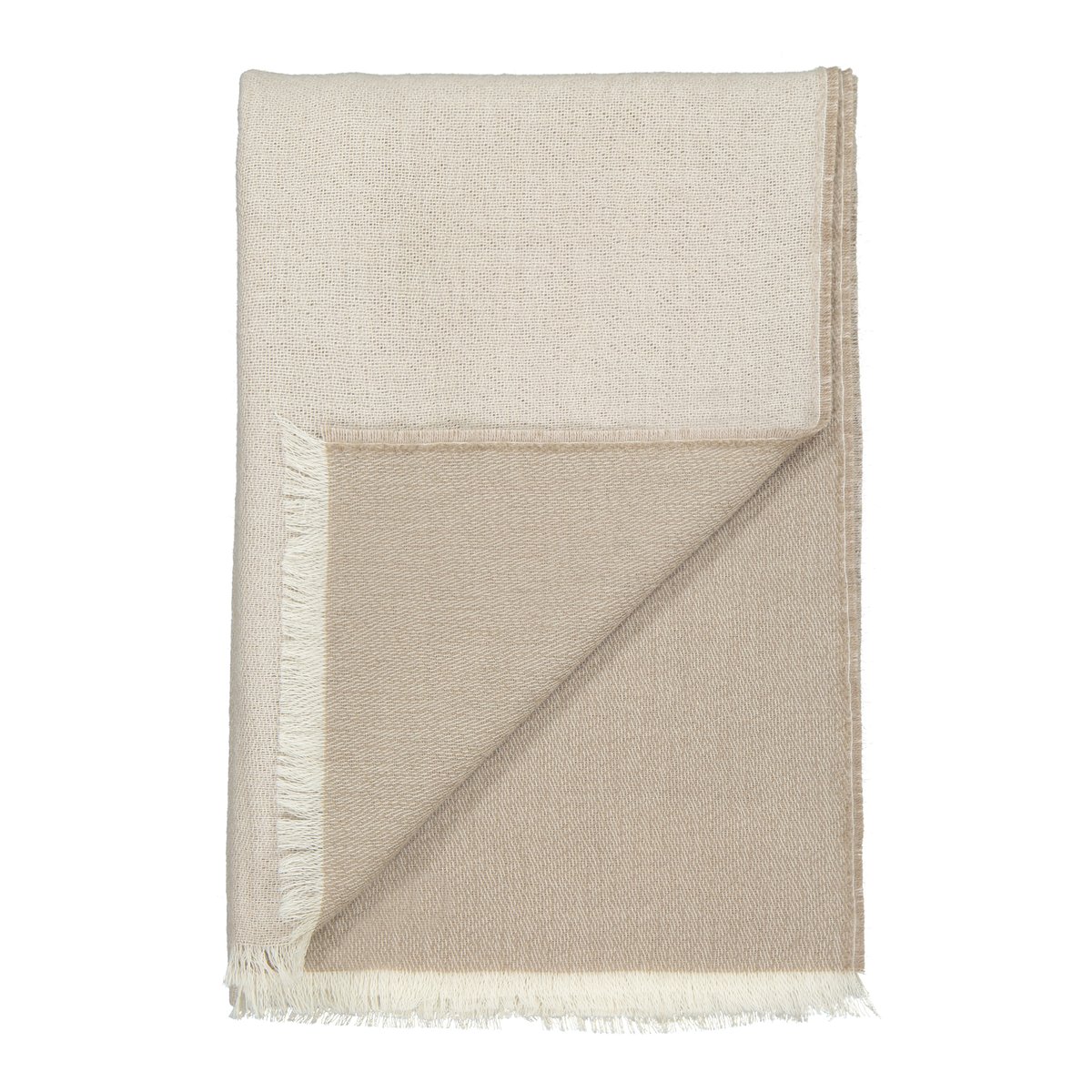 Elvang Denmark Venice pledd Hvit-latte | Skandinavisk Design | Ullpledd | Beige