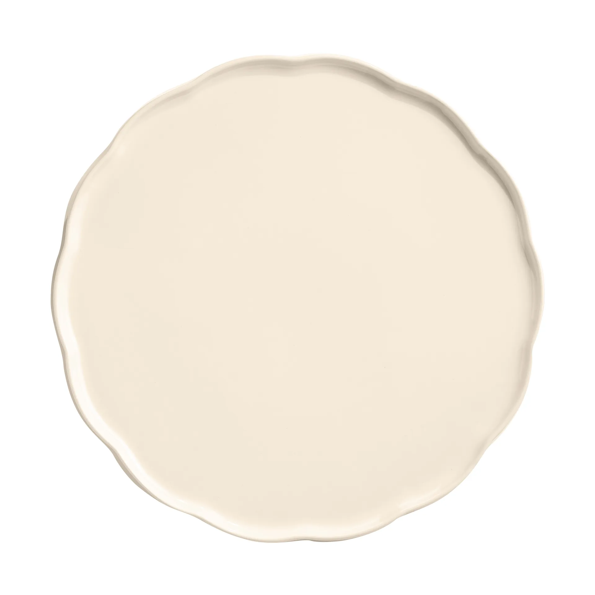 Emile Henry Madeleine serveringsfat, Cream, rund Emile Henry