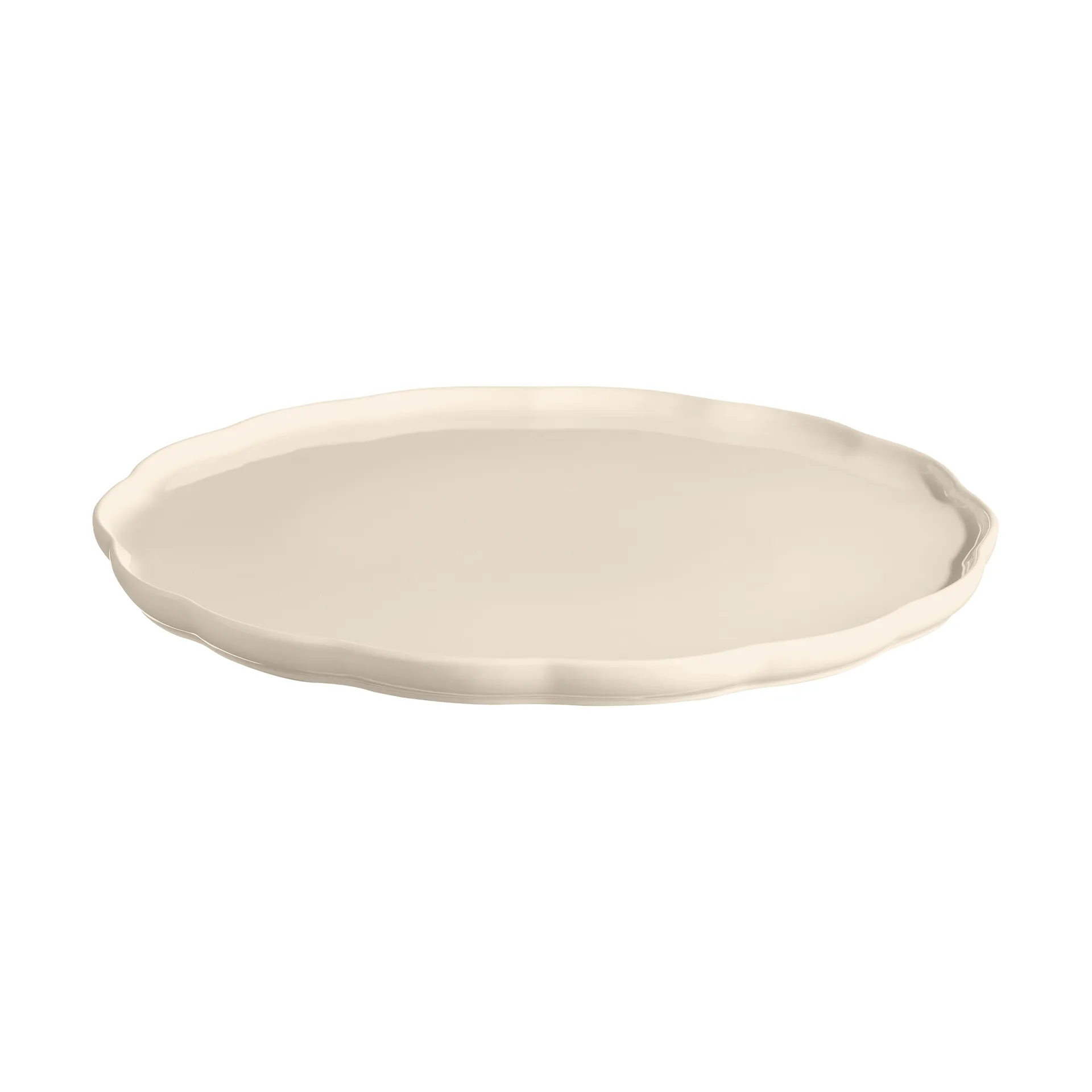 Emile Henry Madeleine serveringsfat, Cream, rund Emile Henry