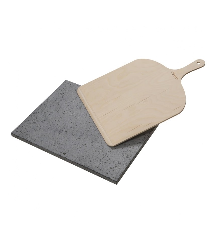 Eppicotispai Pizzastein og pizzaspadde 30x38 cm Stein-bjrk