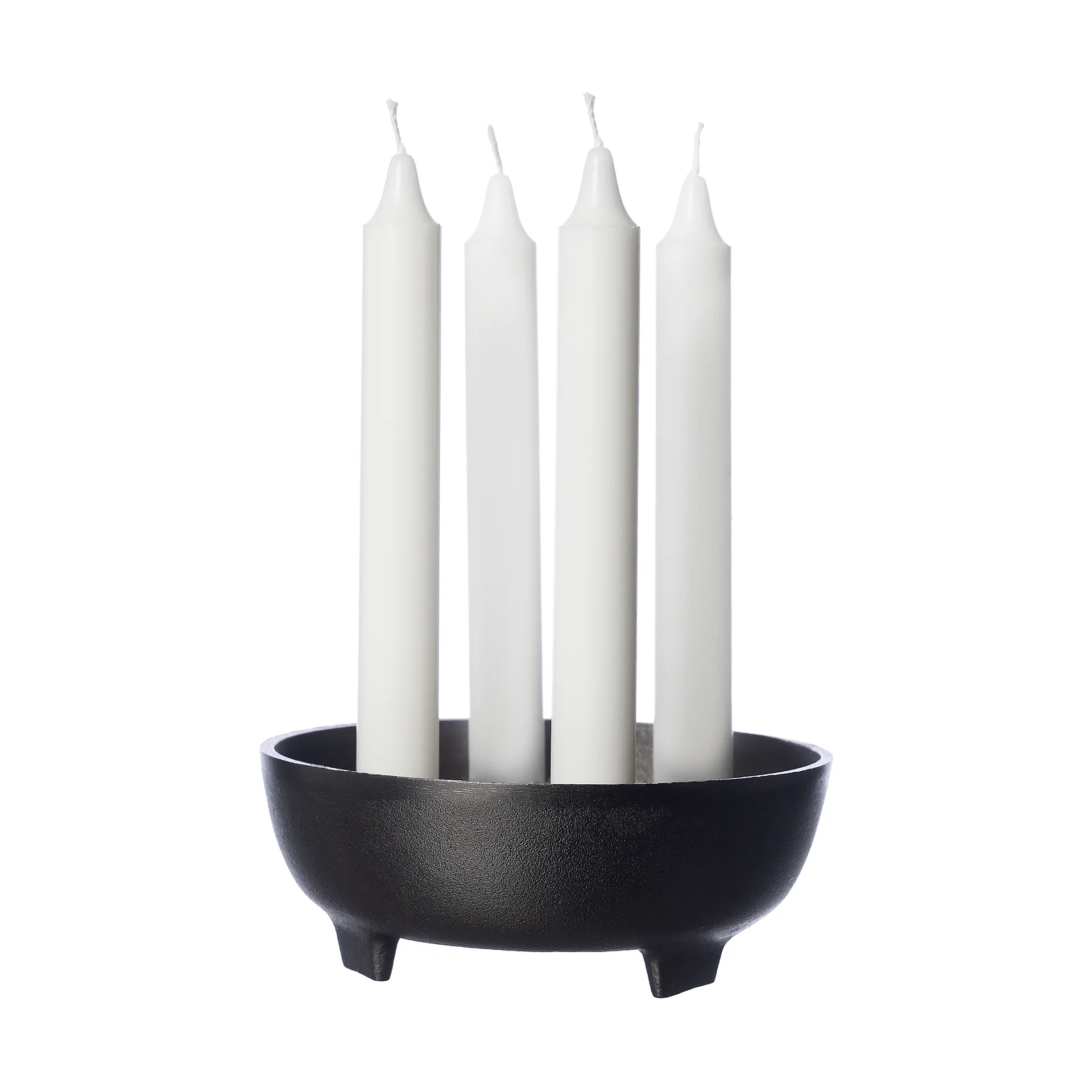 Ernst adventslysestake på fot Ø 18 cm, Sotet aluminium ERNST