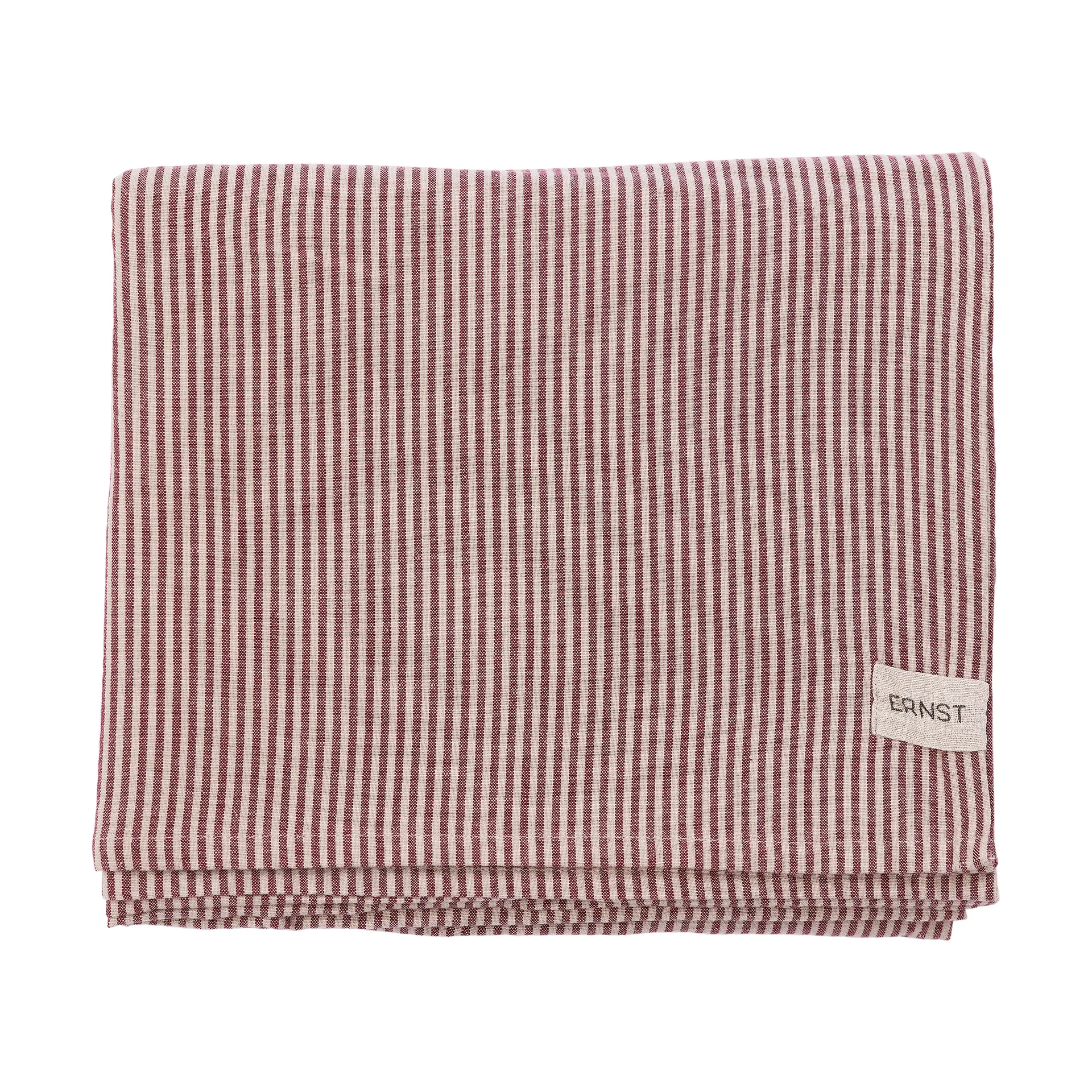 Ernst bordduk smale striper 145x300 cm, Rød-beige ERNST