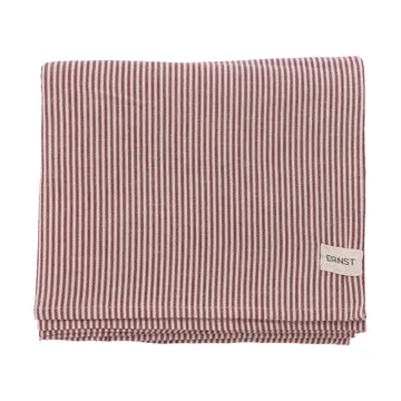 Ernst bordduk smale striper 145x300 cm - Rød-beige - ERNST