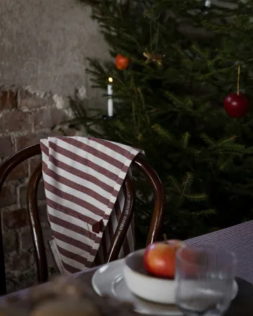 Ernst bordduk, stripete 145x300 cm - Rød-hvit - ERNST