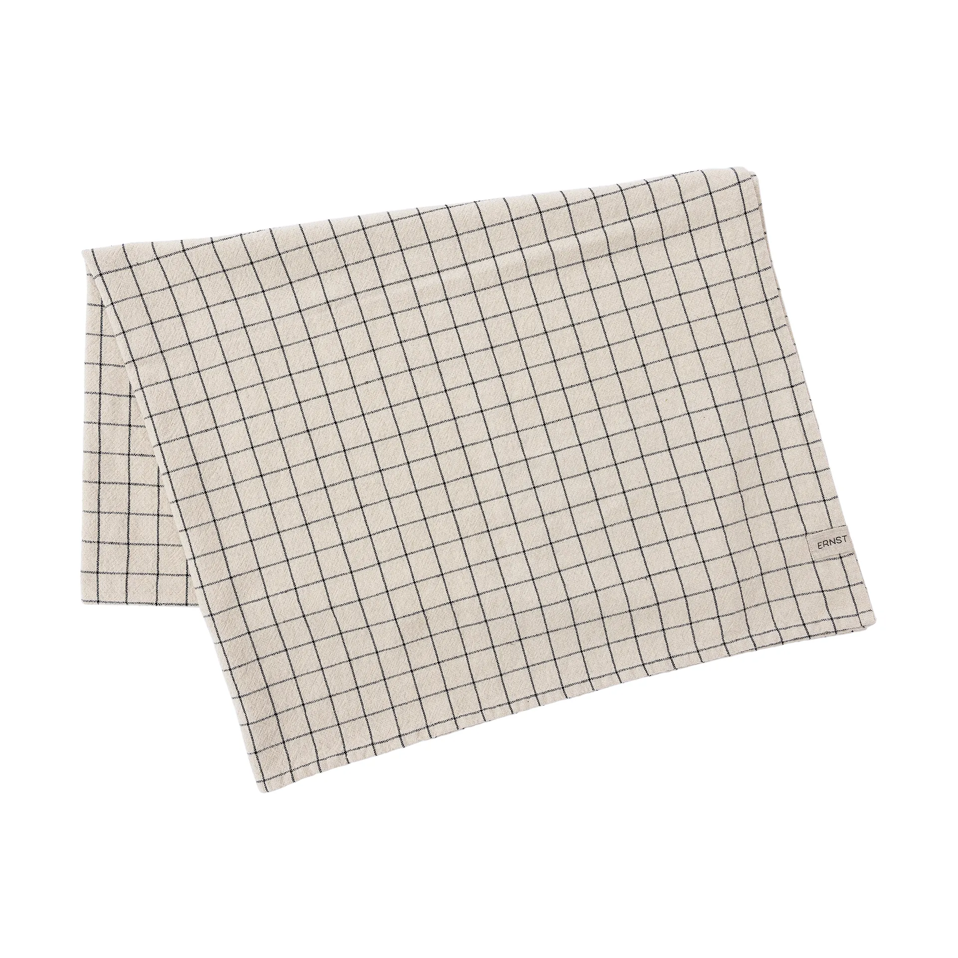 Ernst duk rutete 145 x 300 cm, Natur-sort ERNST