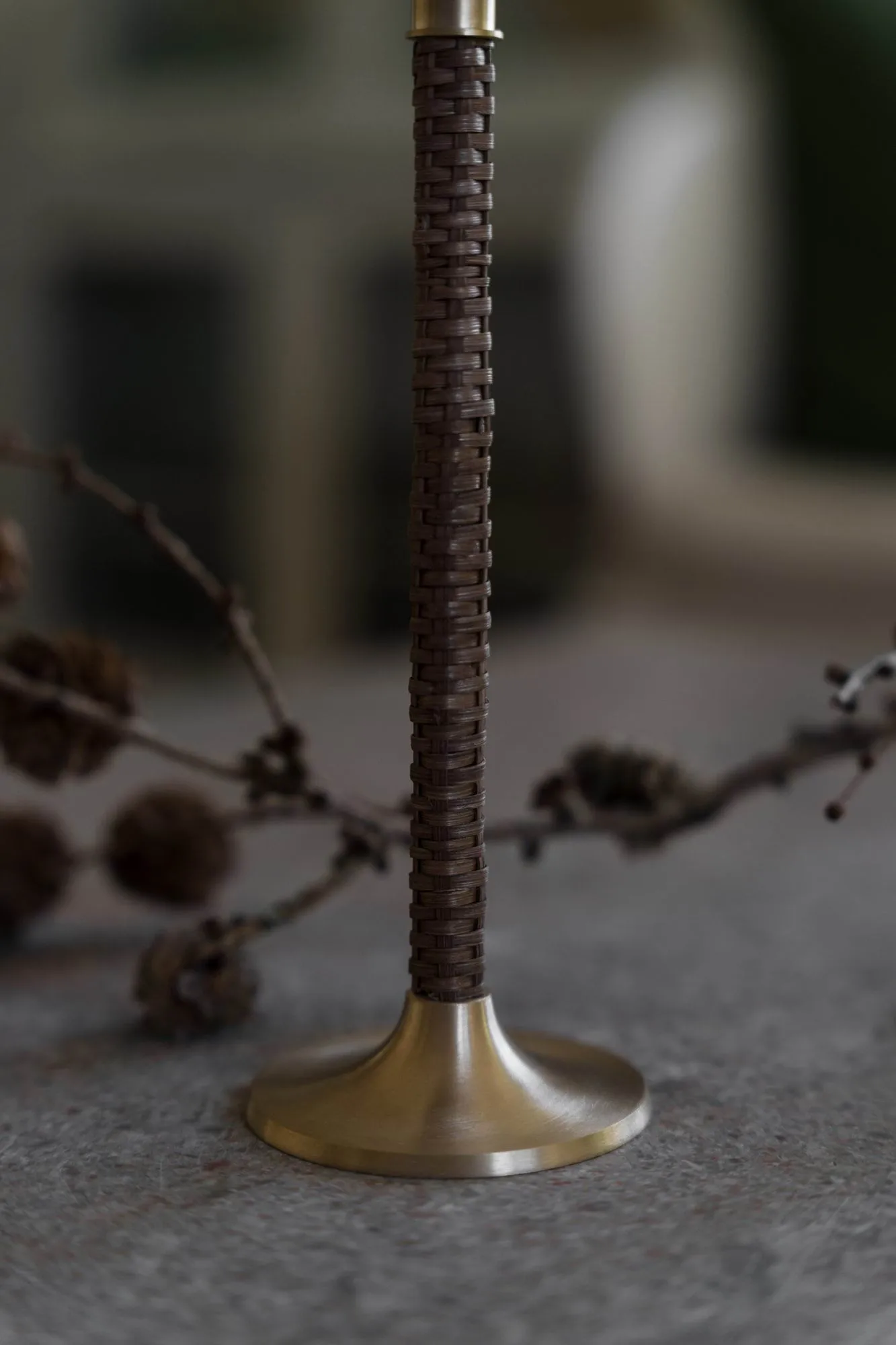 Ernst flettet lysestake, Messing, Ø8x25 cm ERNST