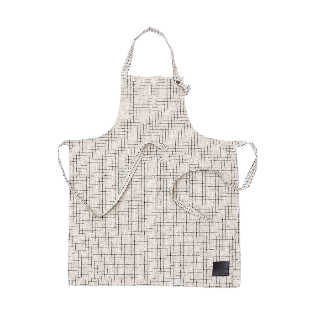 Ernst forkle rutete Natur-sort | Skandinavisk Design | Forklær | Beige