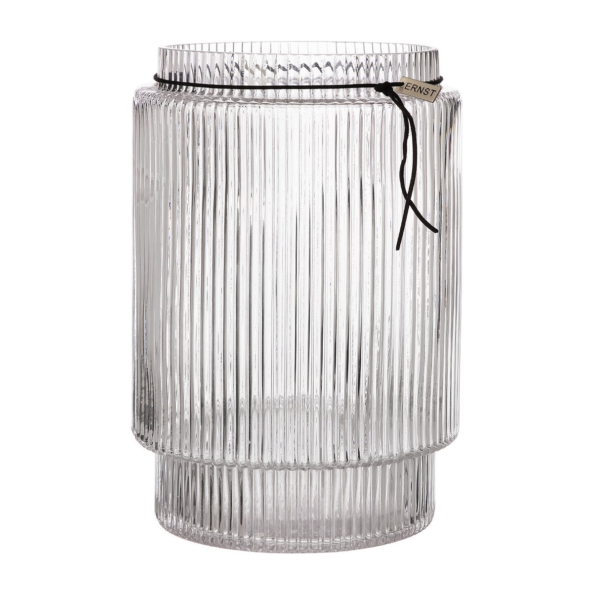 Bilde av ERNST Ernst glassvase riflet klar Ø 195 cm x h 28 cm