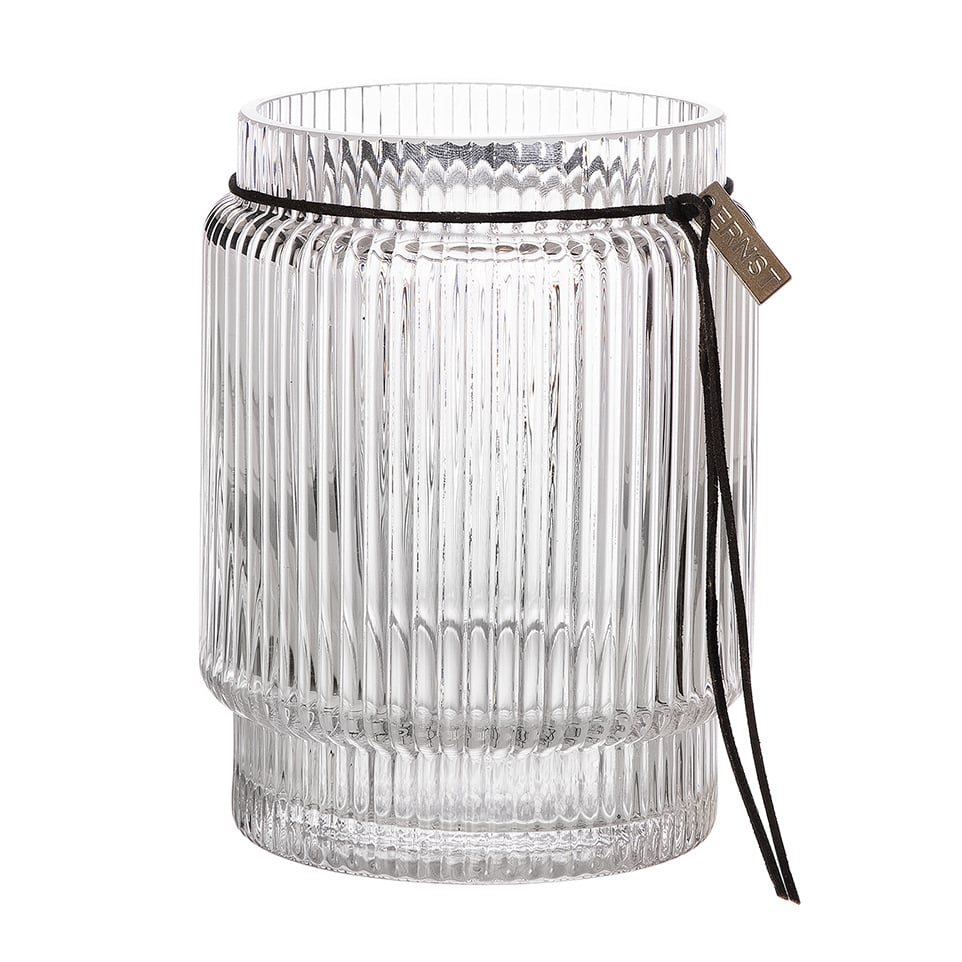 Bilde av ERNST Ernst glassvase riflet klar Ø 8 cm