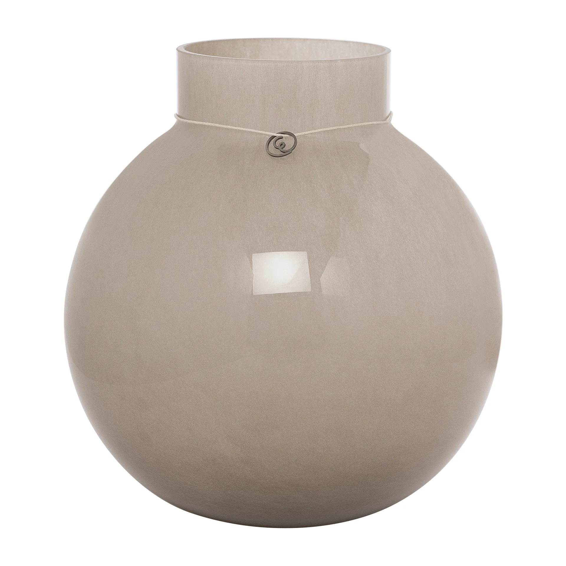 Ernst glassvase rund beige, H 22 cm Ø 21 cm ERNST