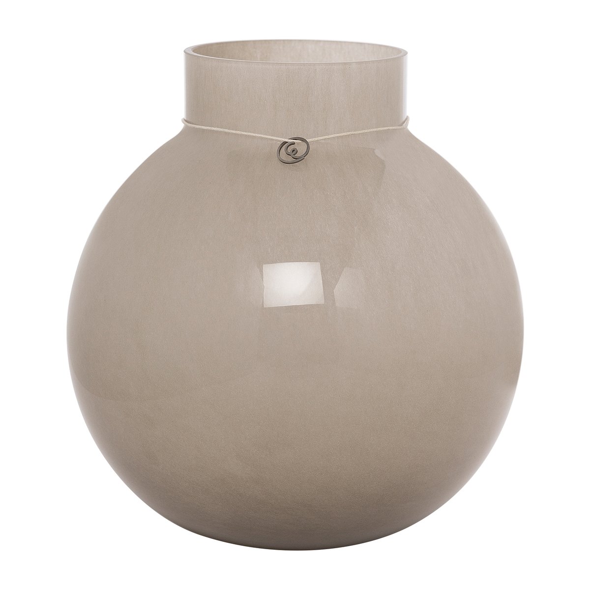 Bilde av ERNST Ernst glassvase rund beige H 22 cm Ø 21 cm