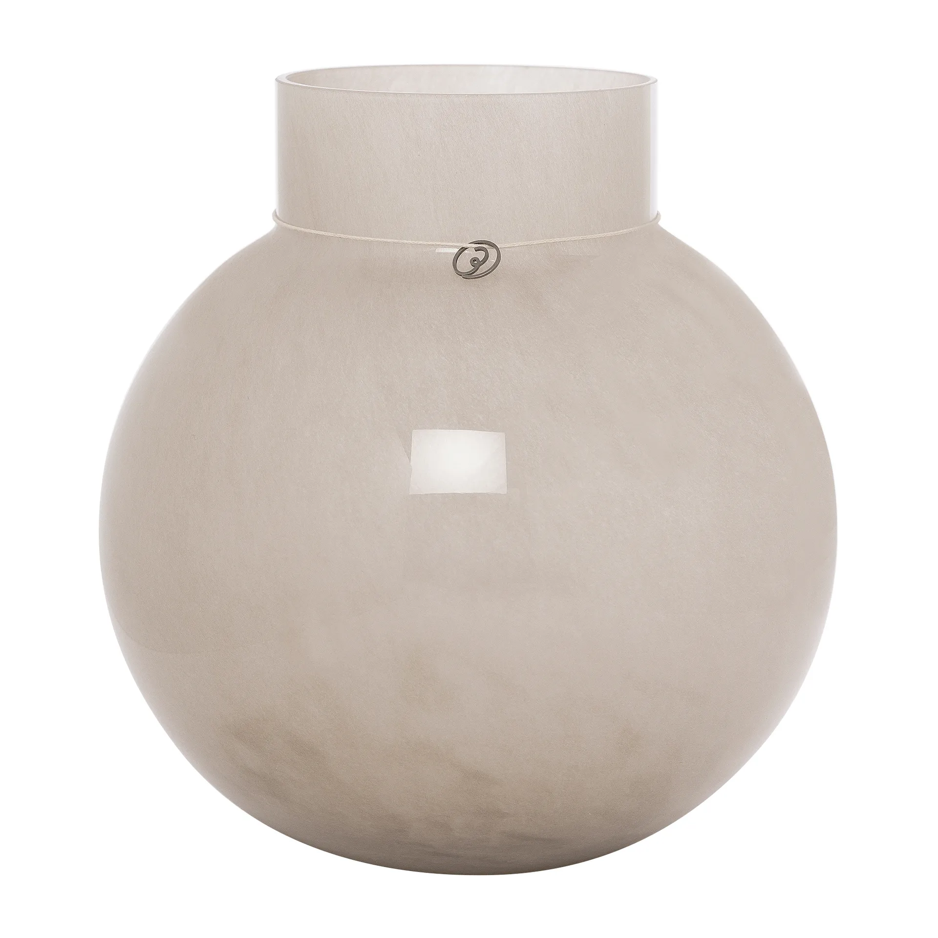 Ernst glassvase rund beige, H 25 cm Ø 24 cm ERNST