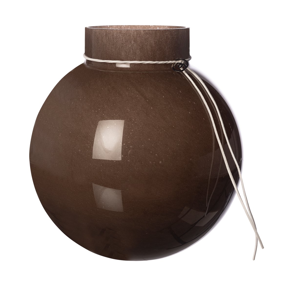 Bilde av ERNST Ernst glassvase rund brun H 25 cm Ø 24 cm