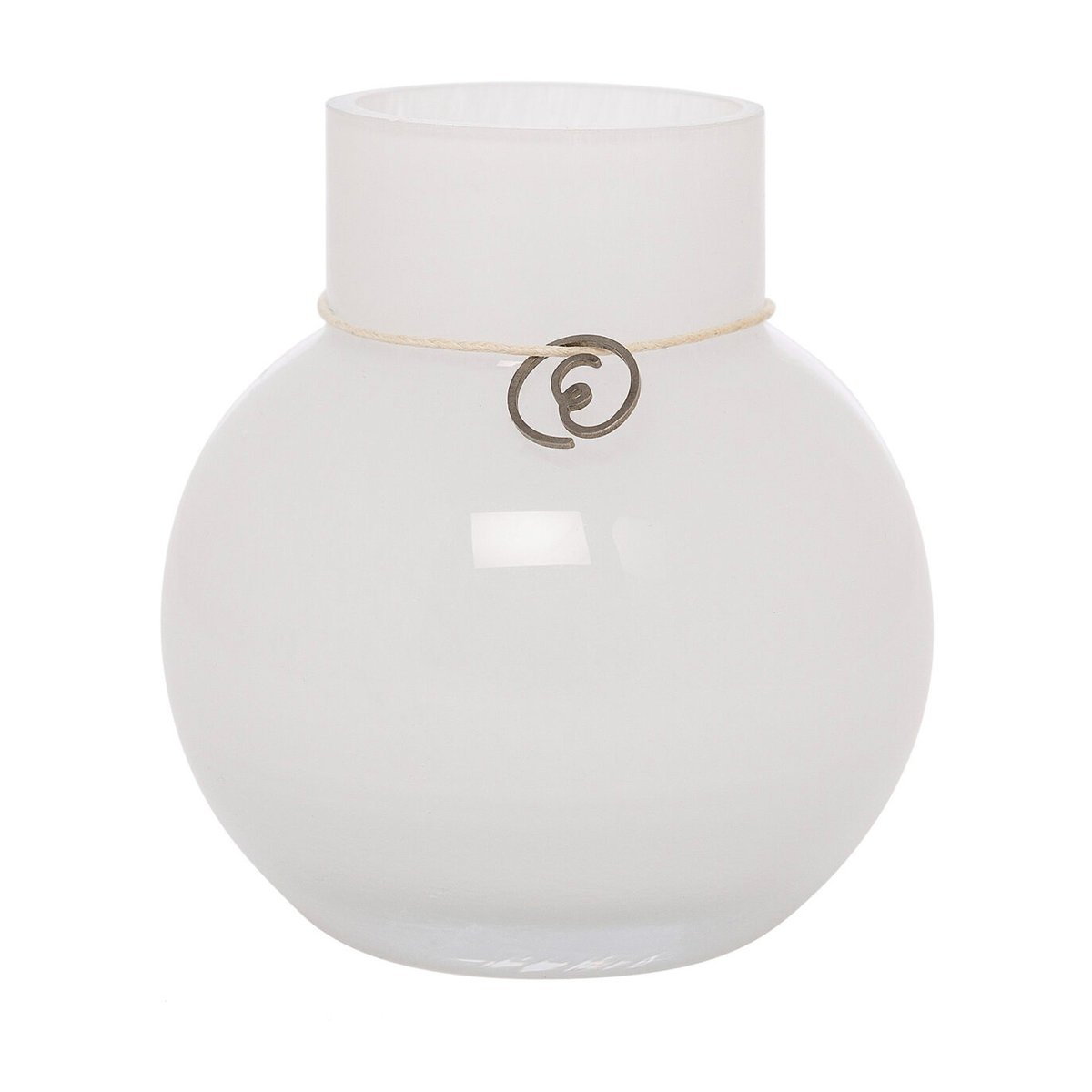 Bilde av ERNST Ernst glassvase rund hvit H 10 cm Ø 9 cm