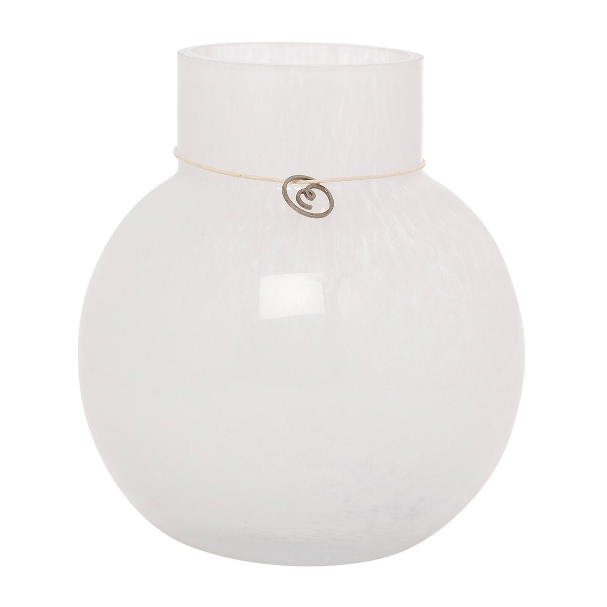 Bilde av ERNST Ernst glassvase rund hvit H 14 cm Ø 13 cm