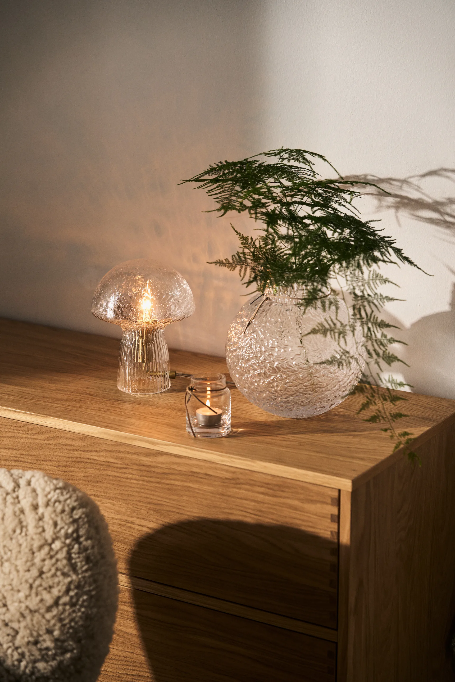 Ernst glassvase struktur klar, Ø 21 cm ERNST