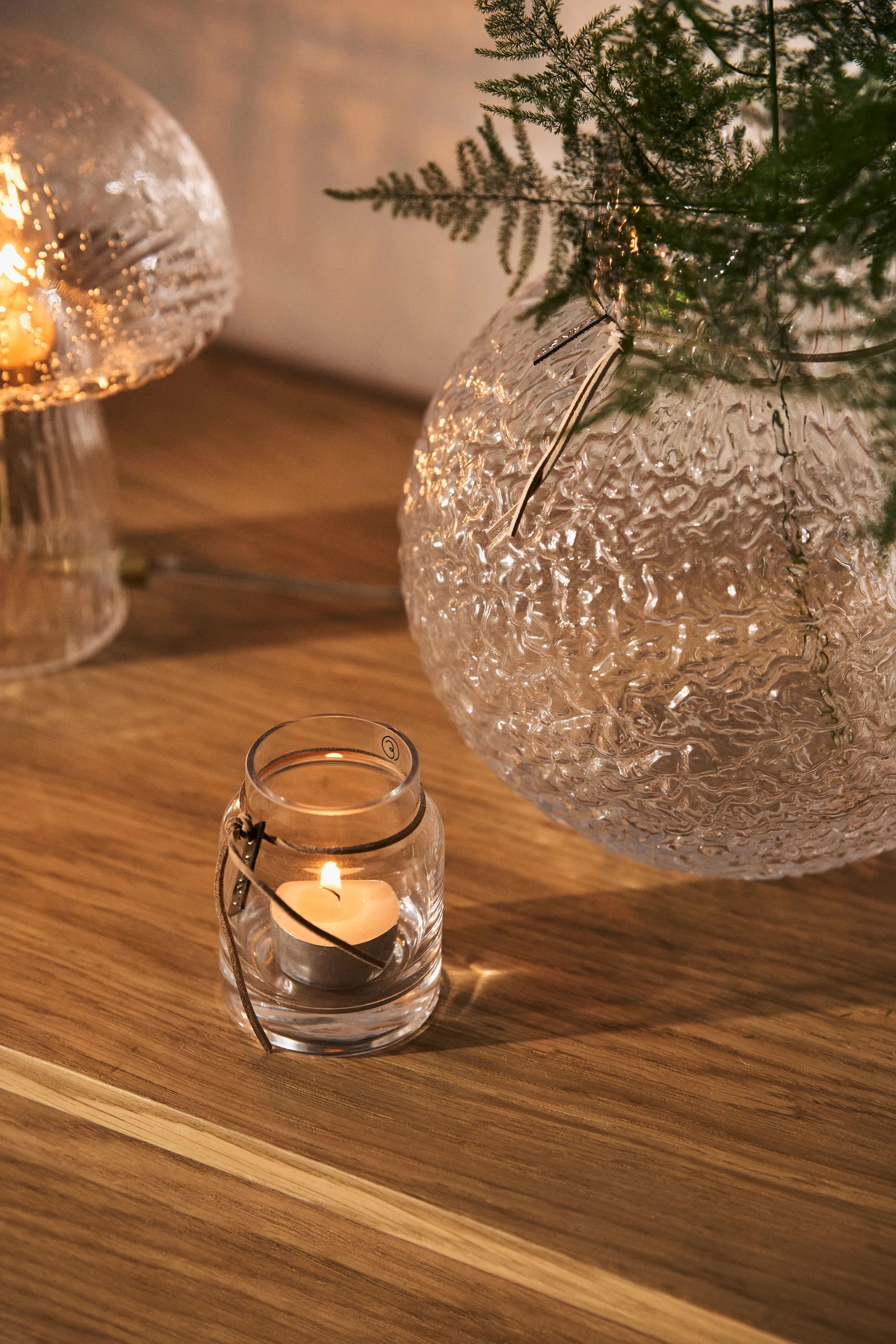 Ernst glassvase struktur klar, Ø 21 cm ERNST