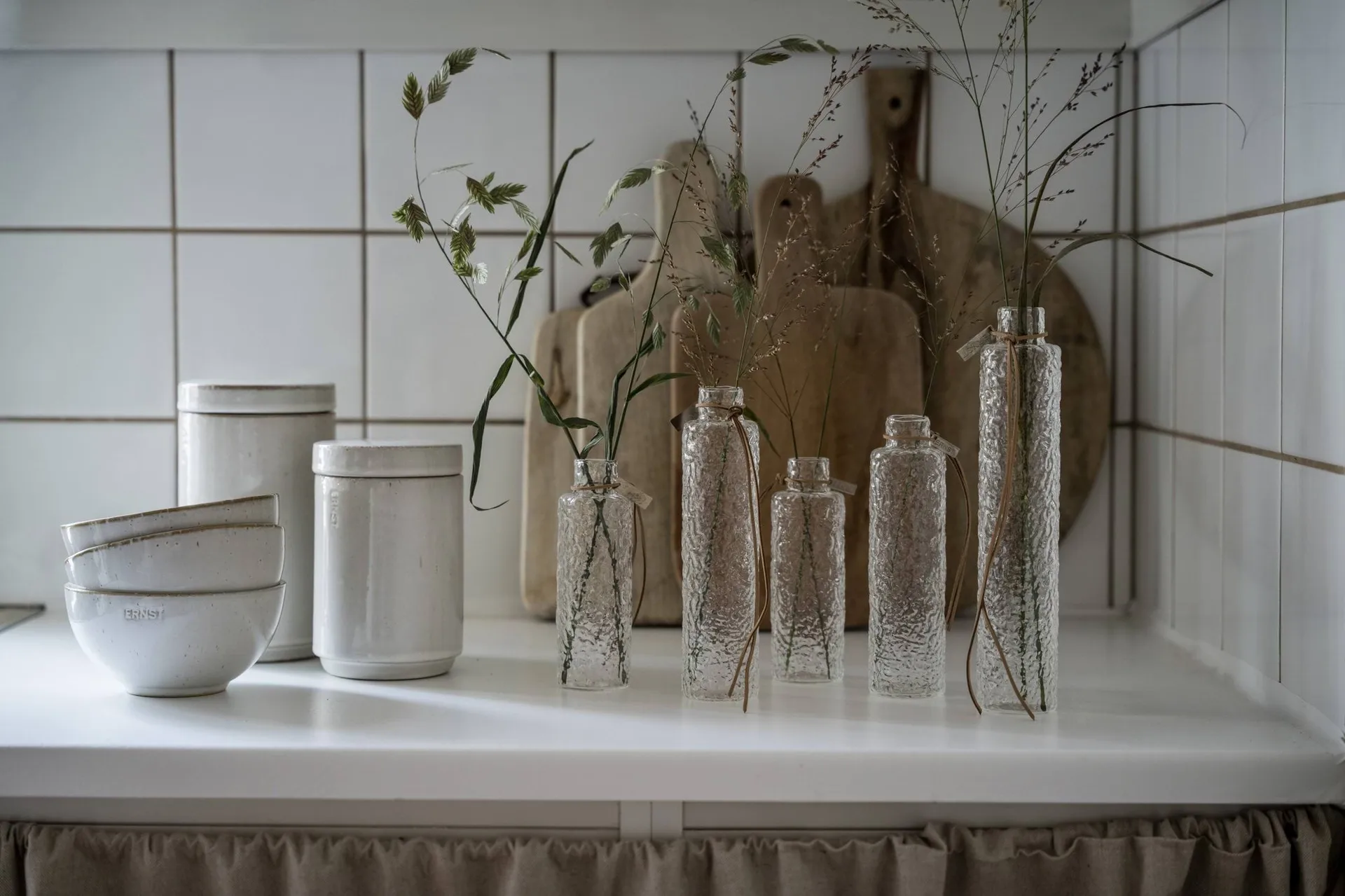 Ernst glassvase struktur klar, Ø5x20 cm ERNST