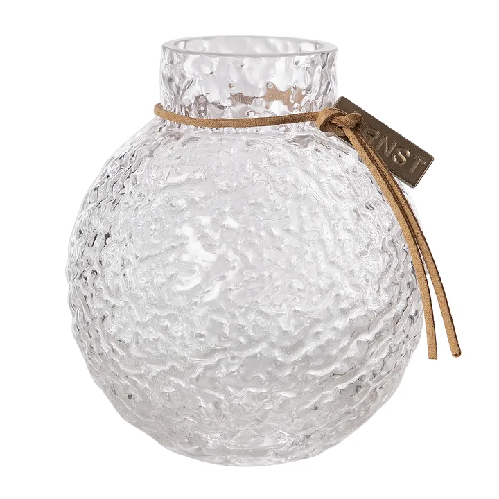 Ernst glassvase struktur klar - Ø9x10 cm - ERNST