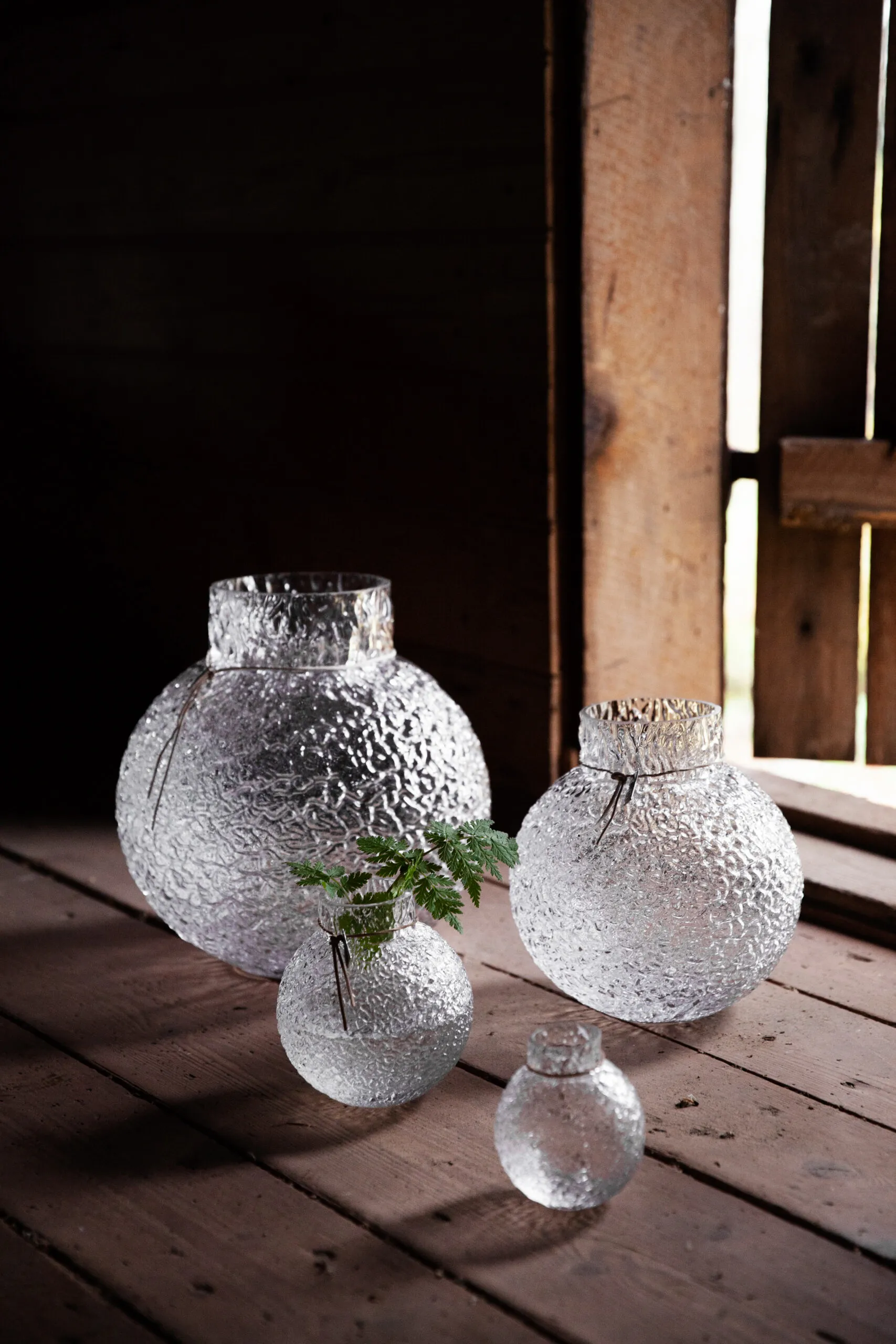 Ernst glassvase struktur klar, Ø9x10 cm ERNST