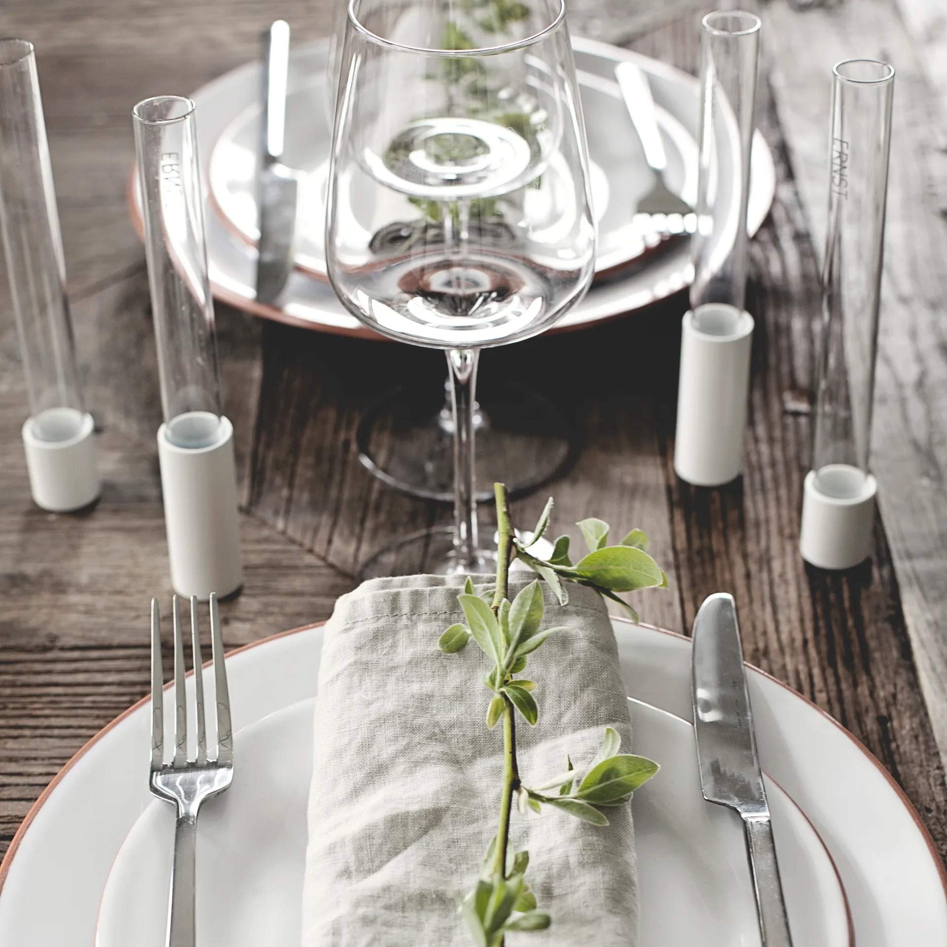 Ernst glassvase til lysstump 18 cm, Klar ERNST